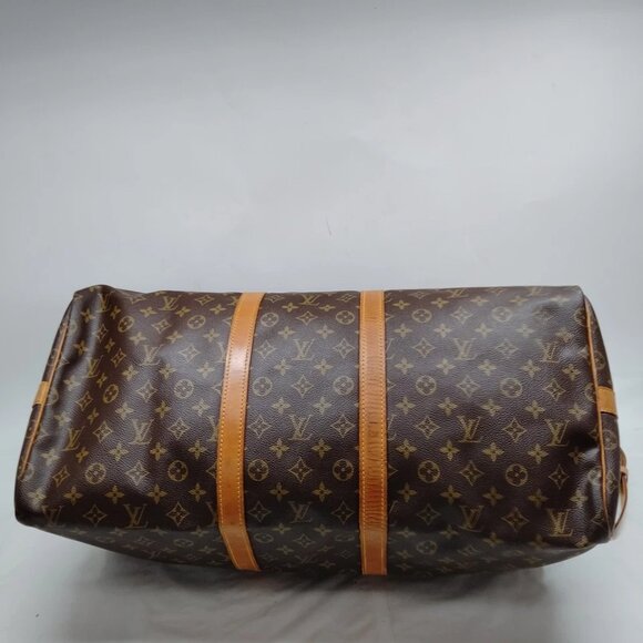 Louis Vuitton LV Boston Bag Keepall Bandouliere 55 Brown Monogram 649-052525 - Picture 4 of 9